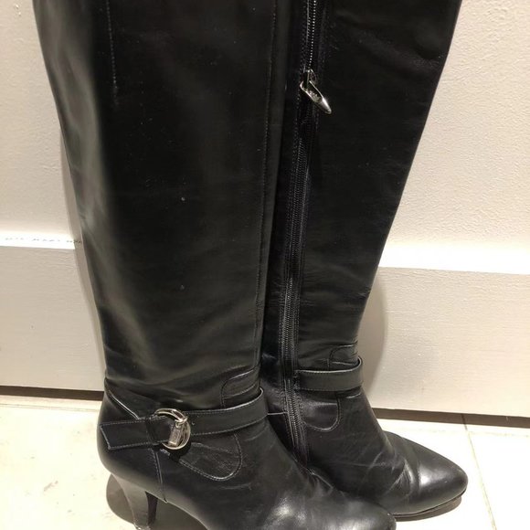 7.5 Size Heel Genuine Leather Women's Pointed Toe Side Zip Stiletto High Heel Kn - Picture 8 of 10